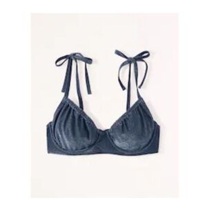 Abercrombie & Fitch Blue Shimmer Bikini Top